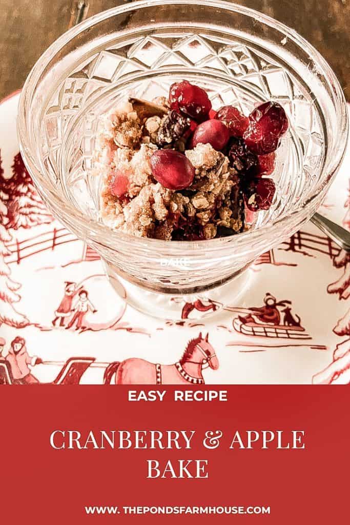 Apple and Cranberry Bake Recipe for Thanksgiving and Christmas entertaining.