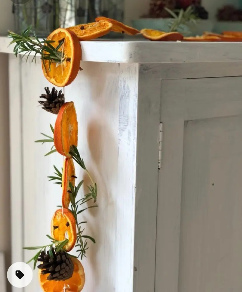 Simple Dried Orange and Rosemary Garland