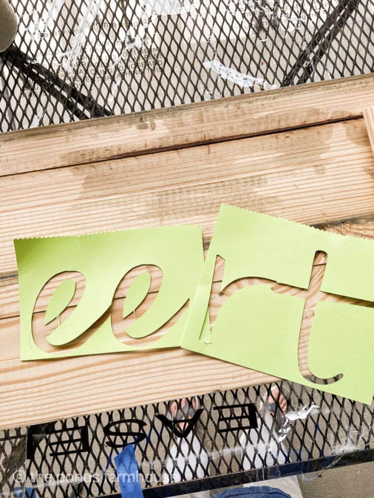 Cut your own stencil or purchase a stencil for your DIY project custom house address sign.