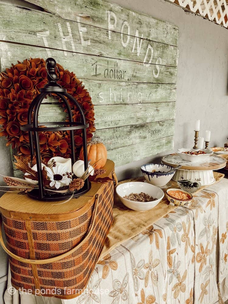 Decorate a Fall Buffet Table