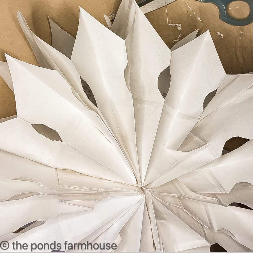 Creative DIY Paper Bag Snowflakes