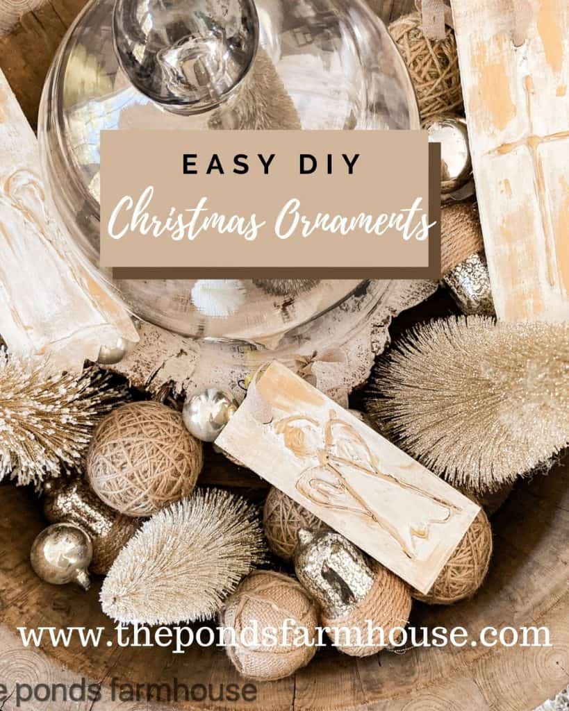 Easy DIY Christmas Ornaments made with a hot glue gun craft ideas