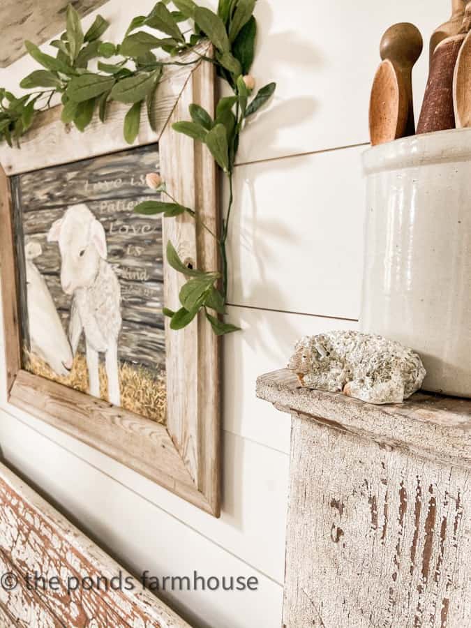 How To Hang A PIcture Frame Perfectly everytime.  Lamb painting
