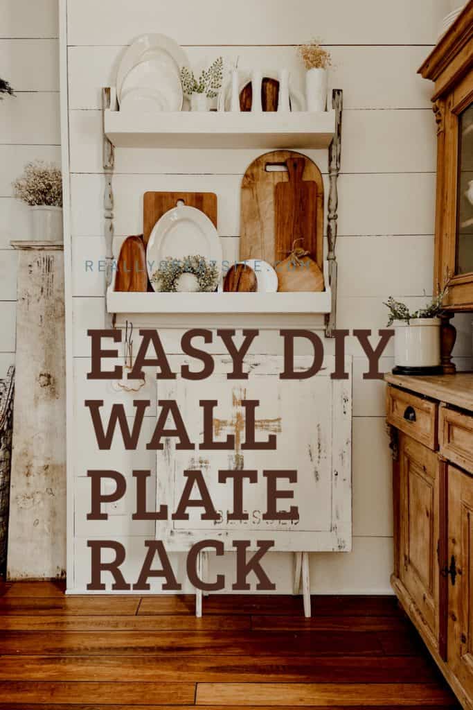 Easy DIY Wall Plate Rack Tutorial 
Add storage and lots of character to your farmhouse wall.  