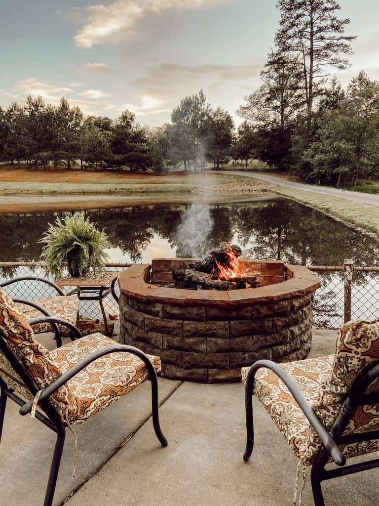 Fire Pit adjacent to the outside entertaining area