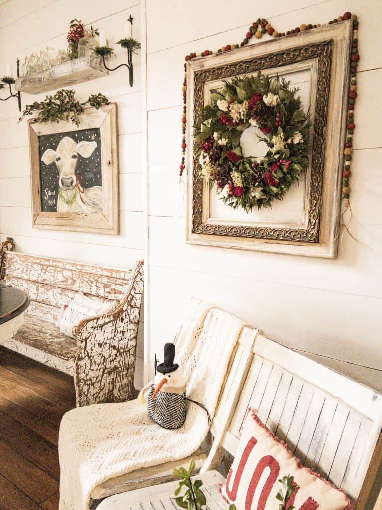 Tips for decorating for Christmas and re-purposing your holiday decor from Christmases past.  