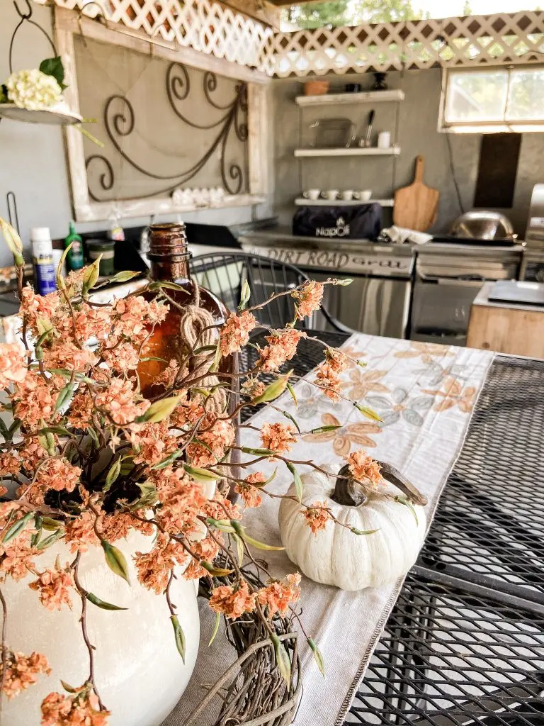 Table runner is perfect with fall decor