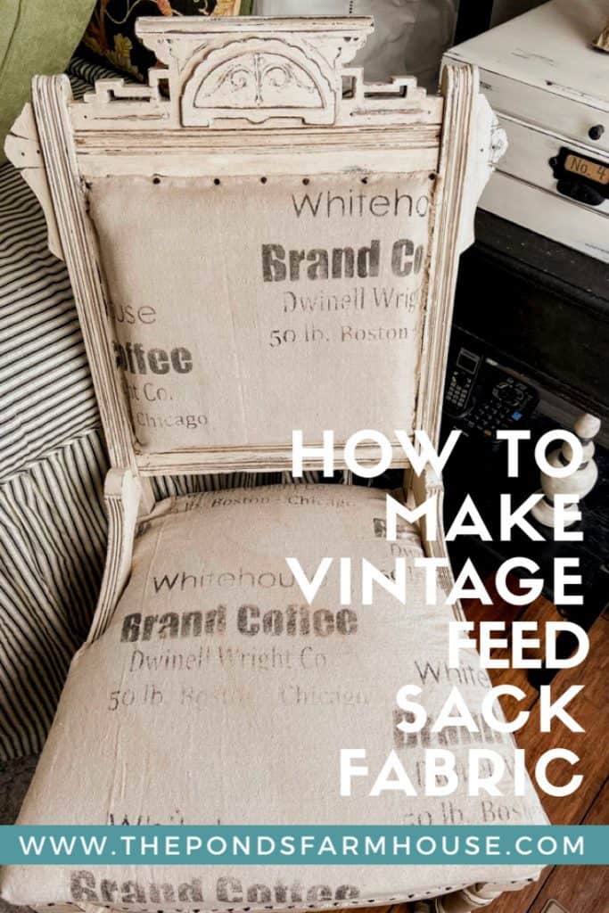 DIY Easy Drop Cloth Project to make vintage inspired feed sack fabric to use in DIY projects.  