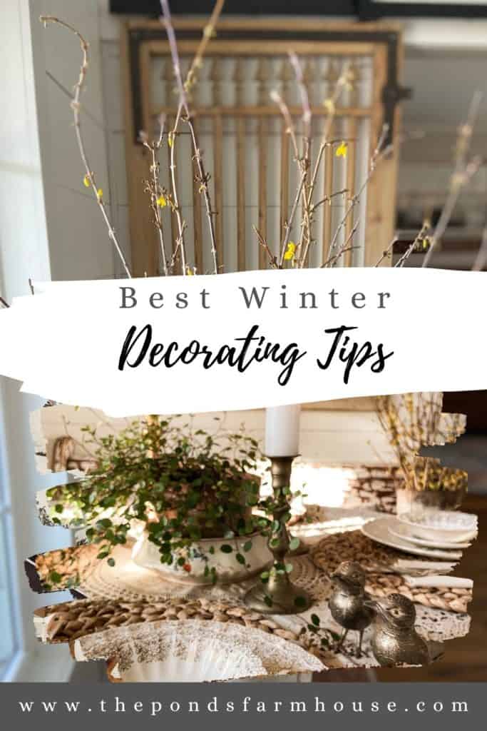 Winter Decoration Ideas for a cozy Farmhouse Hygge Aesthetic.  