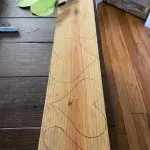Draw hearts onto wood by tracing the heart templates.  
