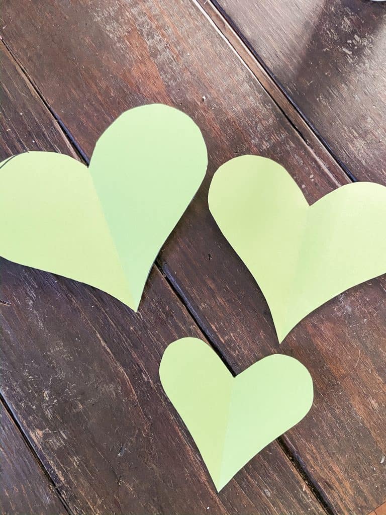 Make a heart template out of paper