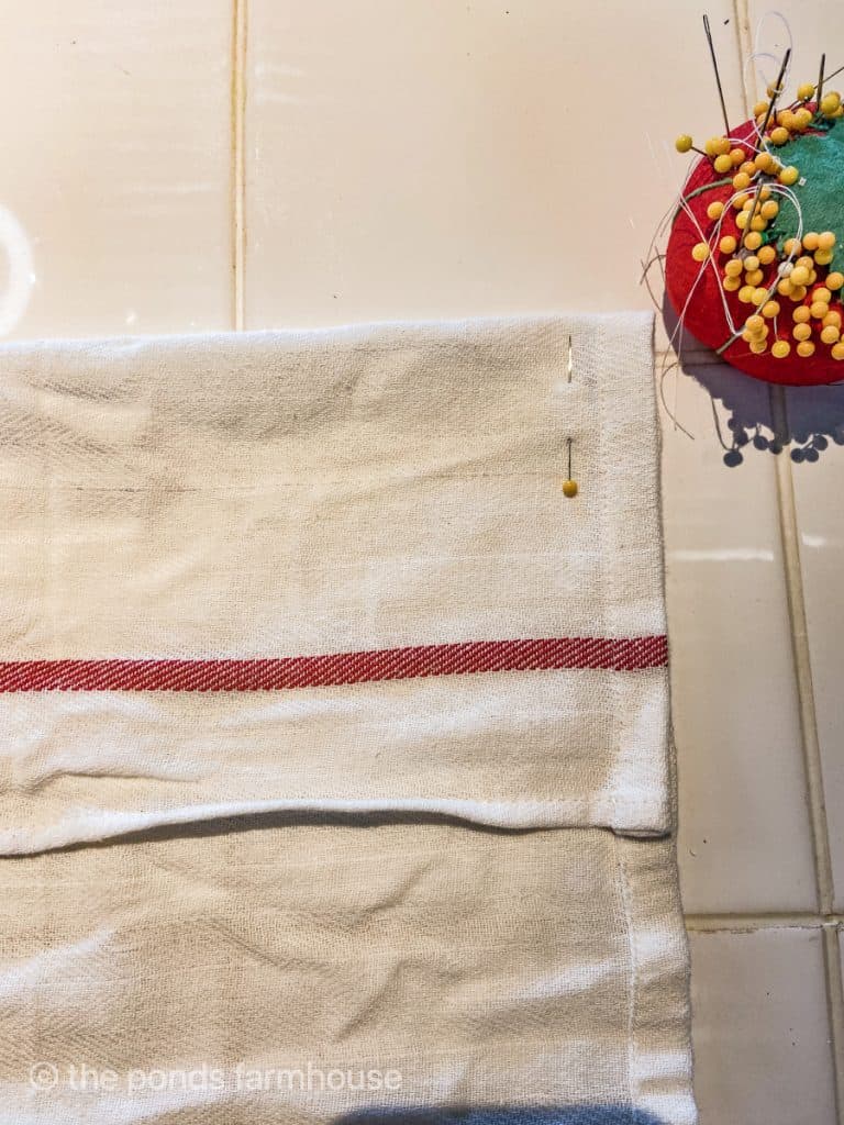 Farmhouse Kitchen Tea Towel w/ Stripes