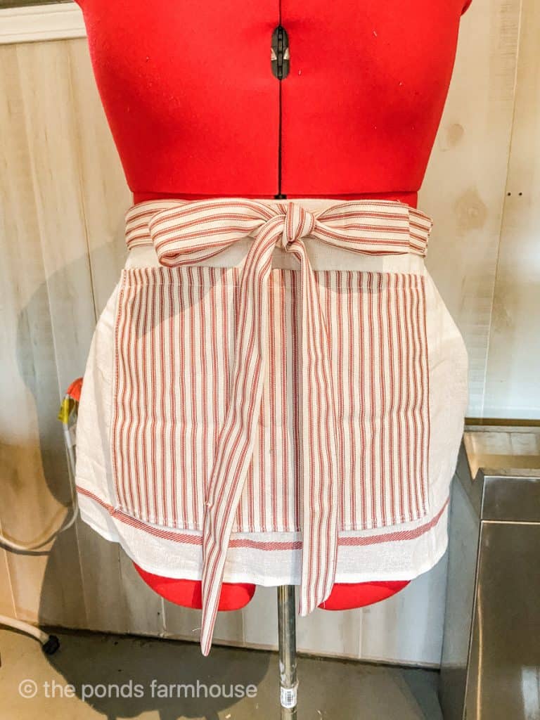 DIY Garden Craft Apron on mannequin.