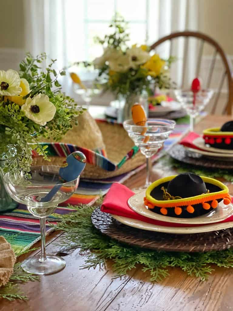 Mexican Hats Cinco de Mayo Table.