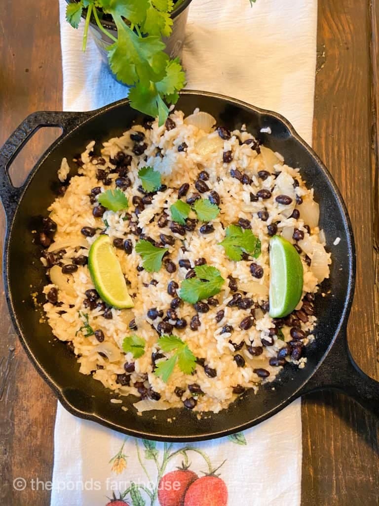 Cilantro Lime Black Bean dish for Cinco De Mayo party