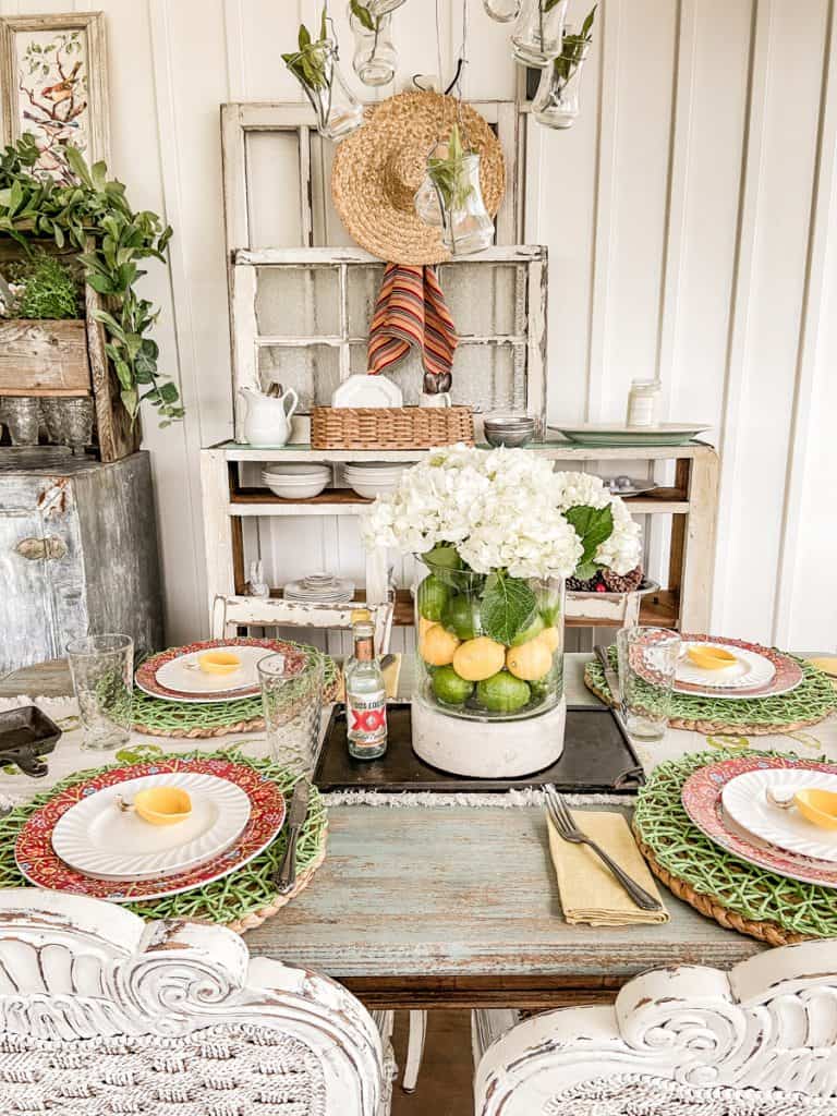 Dirt Road Adventures - I'm a Basket Case Cinco de Mayo Table setting for your next party.