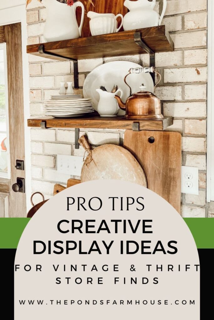 Pro Tips for Creative Display of Vintage and thrift Store Collections.  