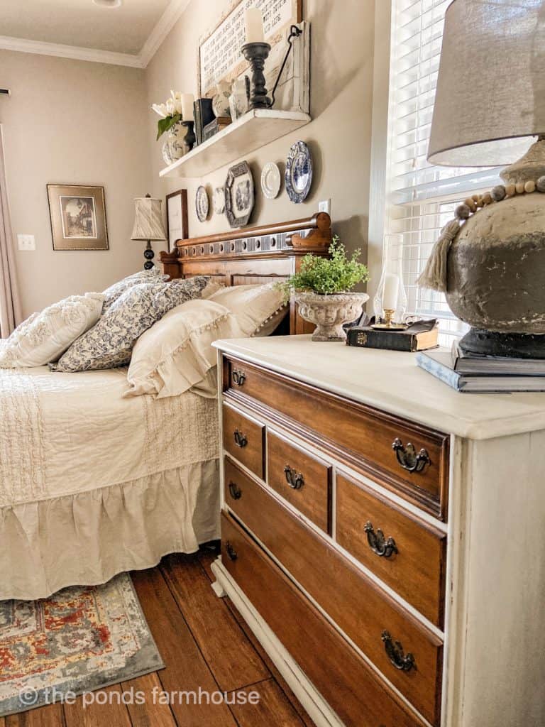 Master Bedroom with painted side table