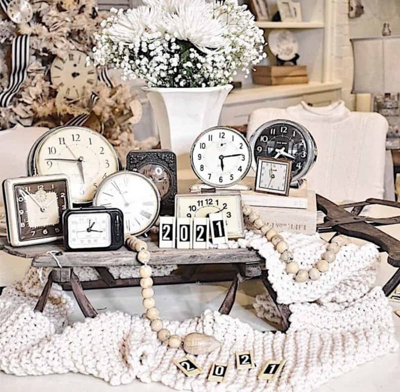 Vintage Clock Collection for New Years Eve