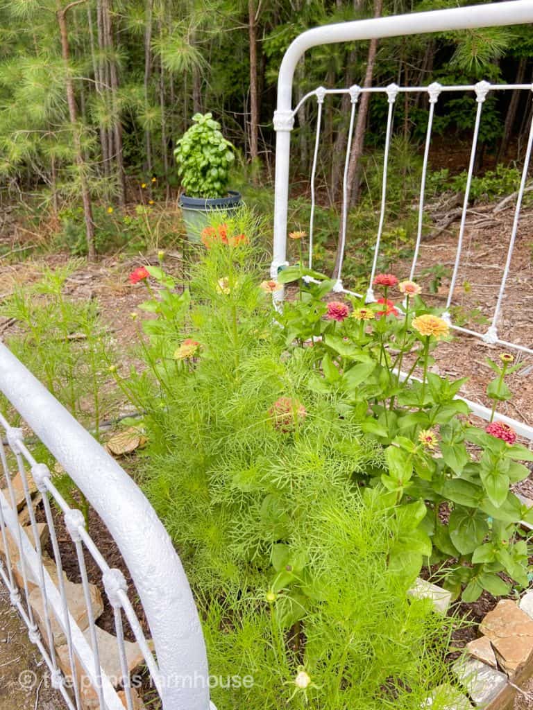 DIY Old Bed Frame Flower Bed