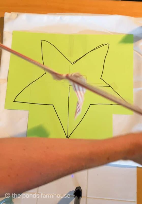 tear the fabric into 1/4 inch pieces
