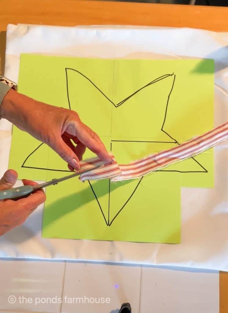 Cut scrap fabric into strips