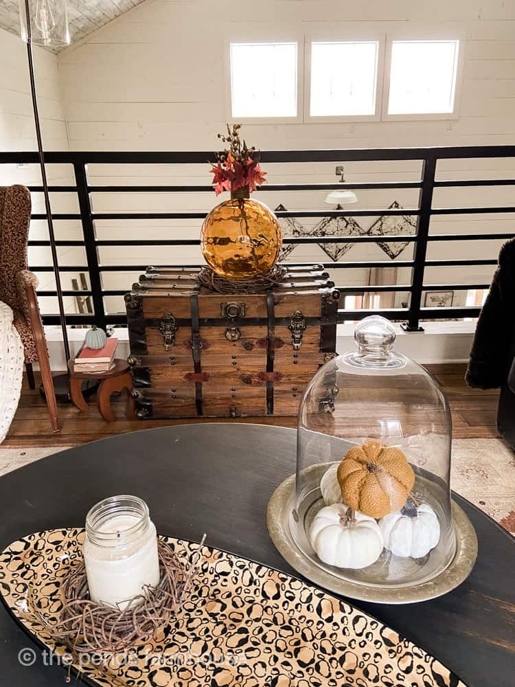 Industrial Farmhouse Fall Decorations and vintage decor for the loft