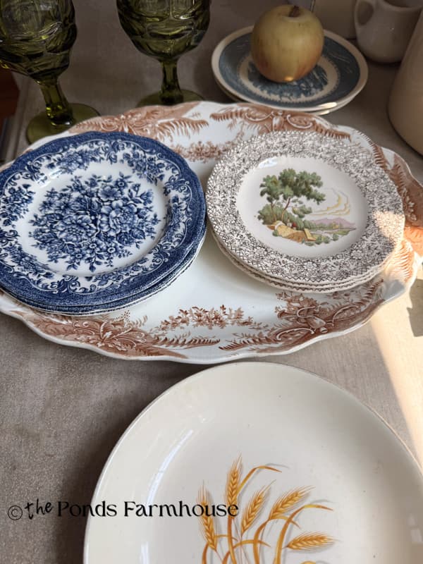 thrifted fall dishes