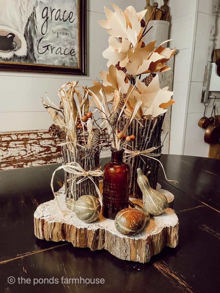 Ideas for Friendsgiving DIY Dining Table Centerpiece - Cottage-style table setting.  