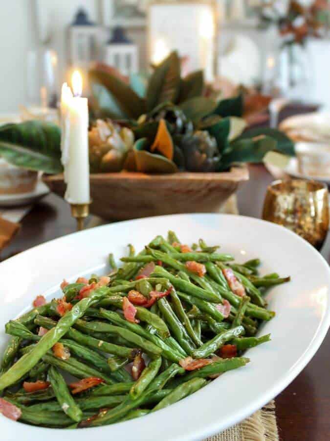 Thanksgiving Dinner Ideas - Roasted Green Bean Side Dish