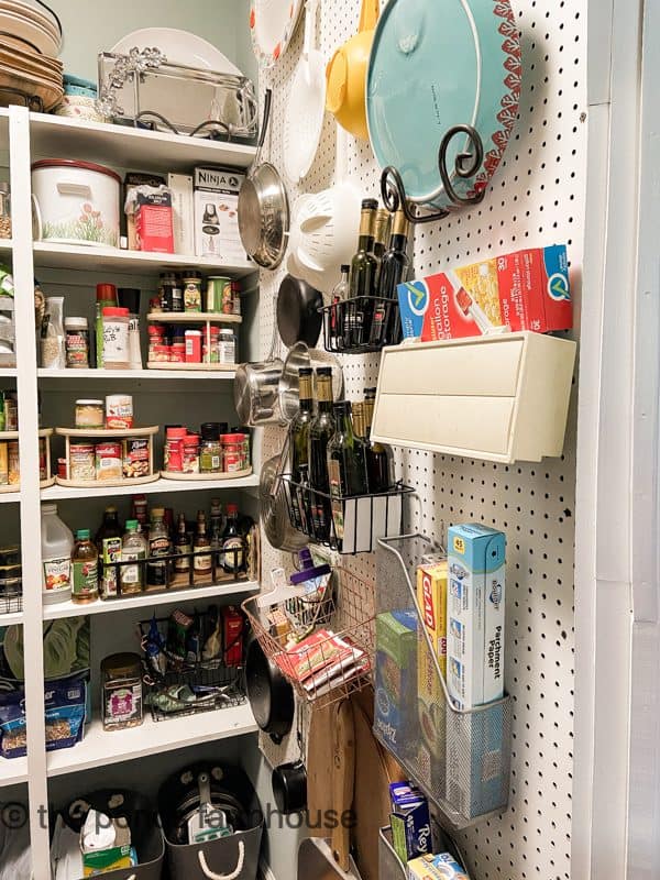 Best Pantry Organizing Tips - Peg Board Wall