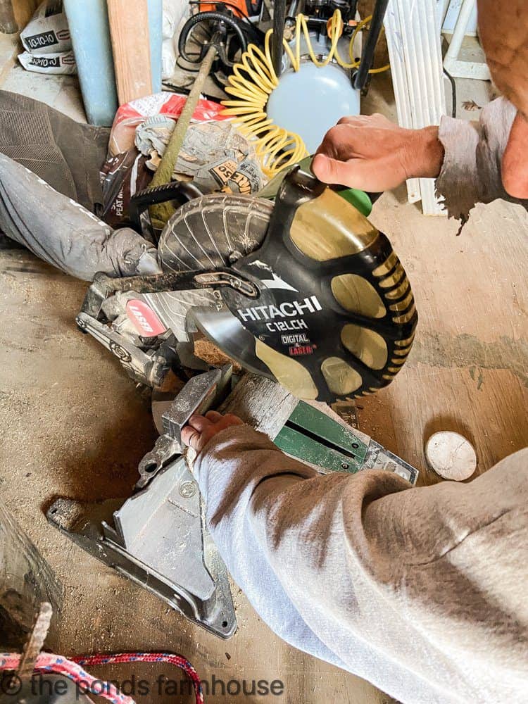 Use Miter Saw to Cut Topiary Base to size.