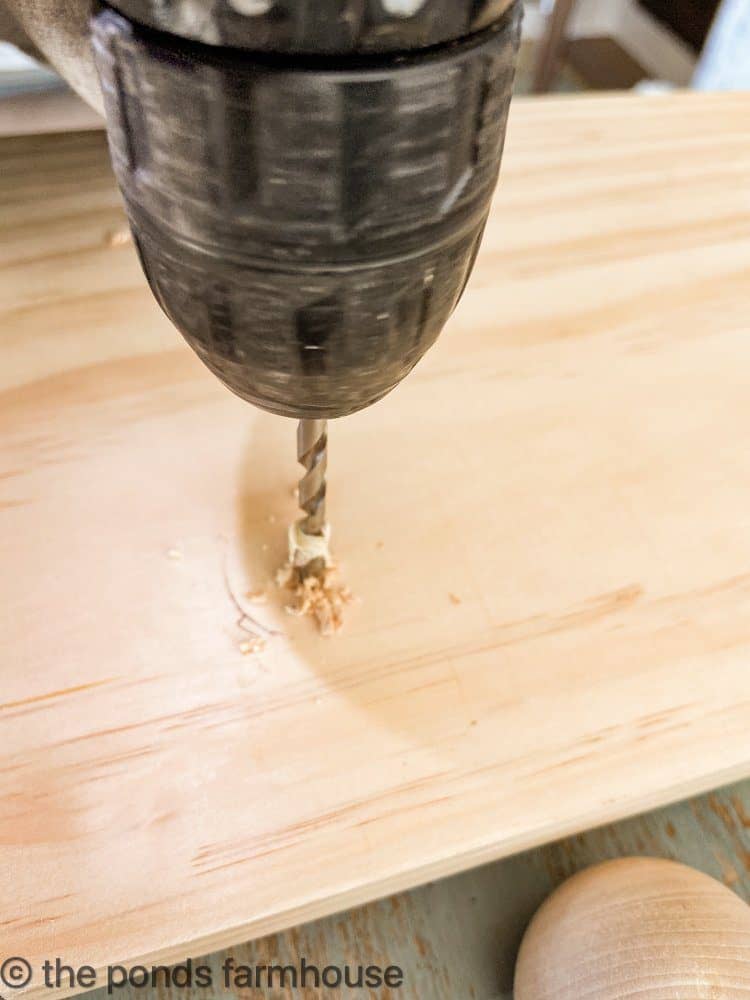 Drill hole to add feet to the DIY Table riser