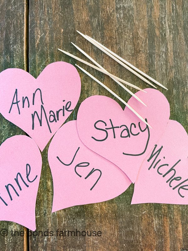DIY Place cards from card stock