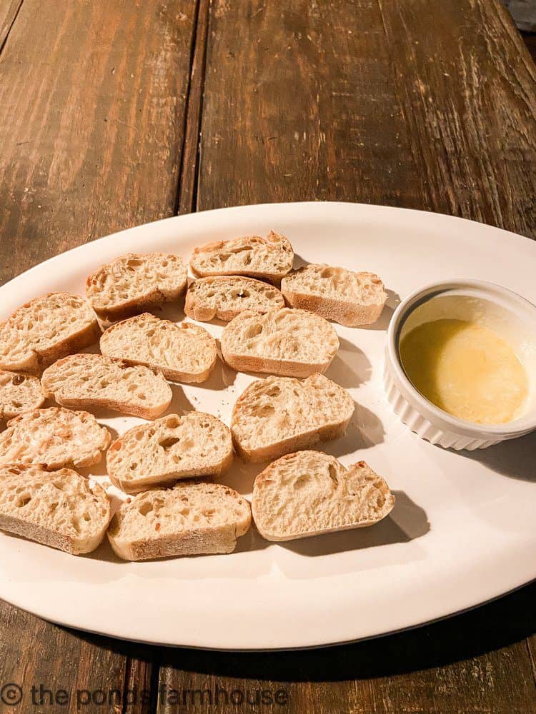 French Bread and butter for New Years Eve Appetizer