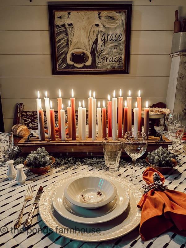 Creative Winter Tablescape Ideas for Cozy Farmhouse Style Table Setting foraged and thrifted.