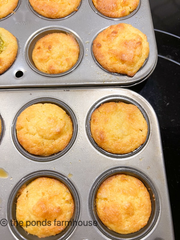 Plain mini cornbread muffins