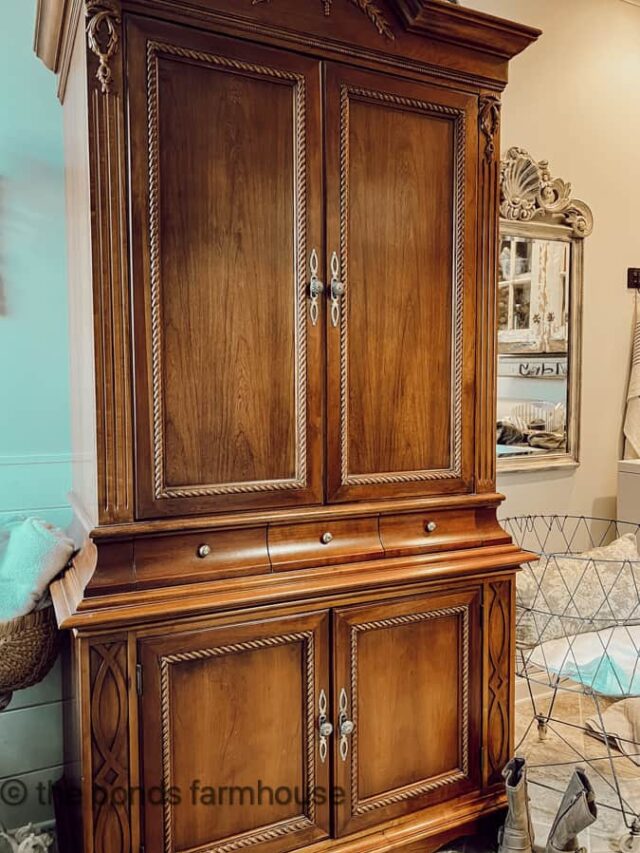 Old TV Cabinet Repurposed into Jewelry and Lingerie storage.