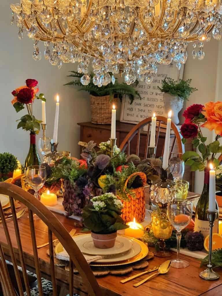 Stacy at Bricks N Blooms Supper Club Table setting.