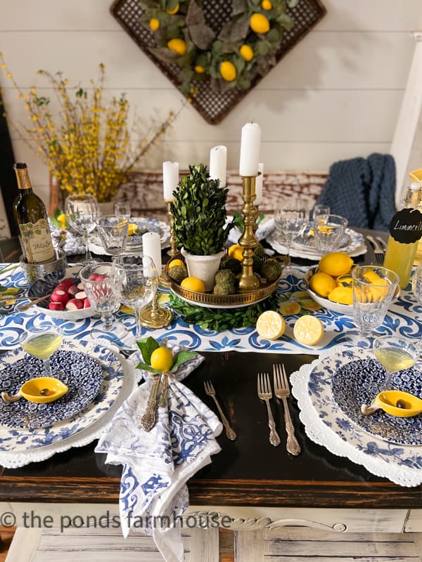 Italian Tablescape Italian Dinner table for Italian Themed Supper Club Dinner party.