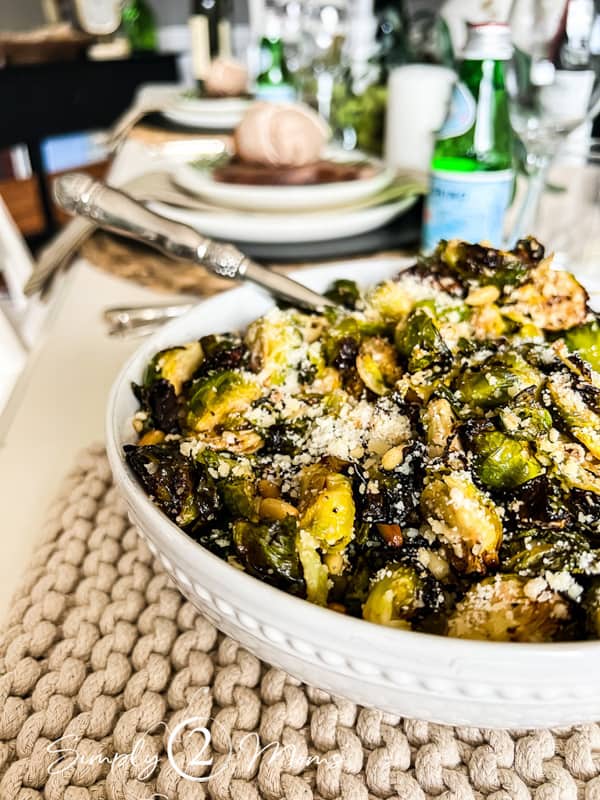 Roasted parmesan Garlic Brussel Sprouts