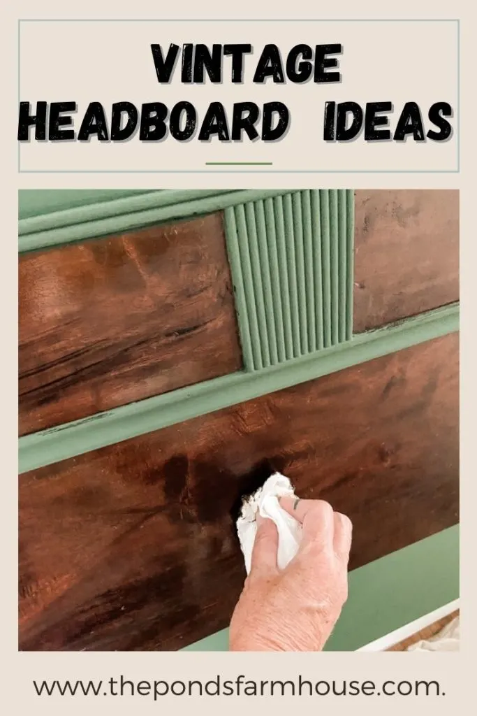 How To Use a Vintage Headboard with a modern bed frame. How to update a thrift store headboard.