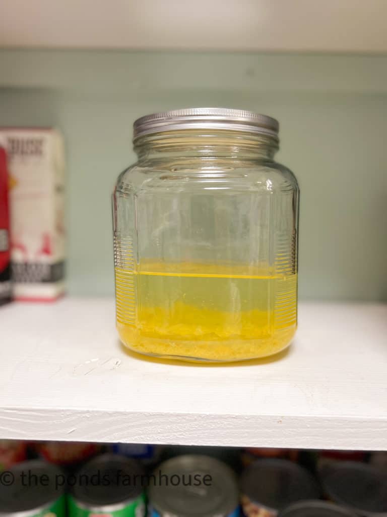 store infused vodka in cool dark spot for 1-2 weeks to make limoncello recipe