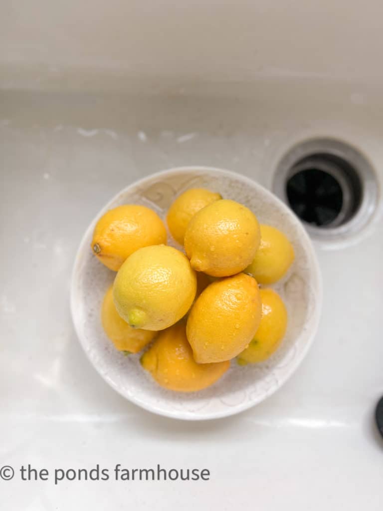 Start with freshly wash organic lemons