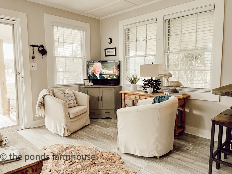 After Photo of Tiny House Remodel living room.  