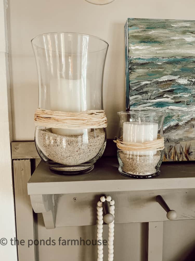 Pottery Barn Dupe - Coastal Candle Holders.