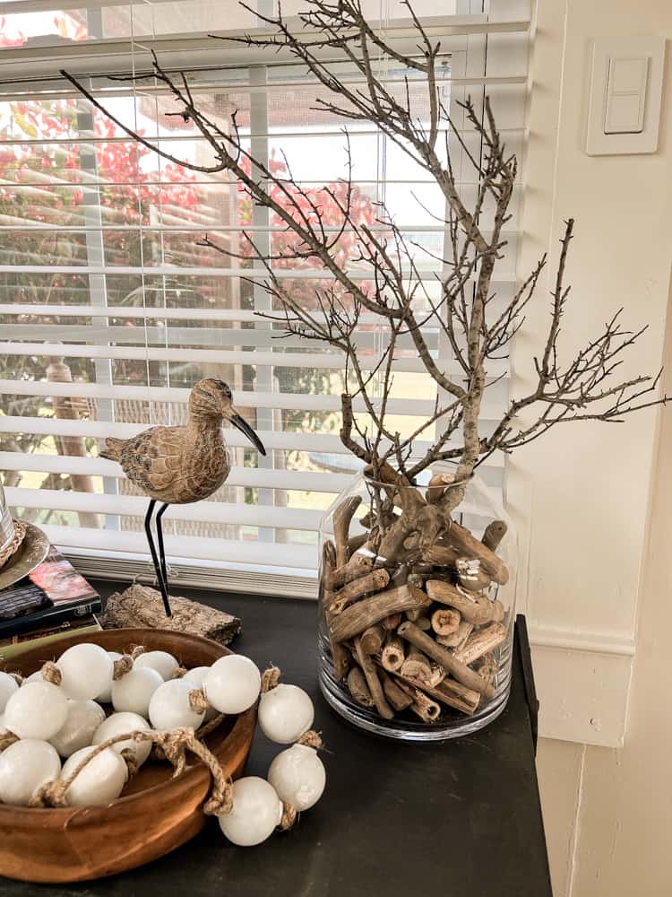 Easy Twig and Driftwood pottery barn hack.  