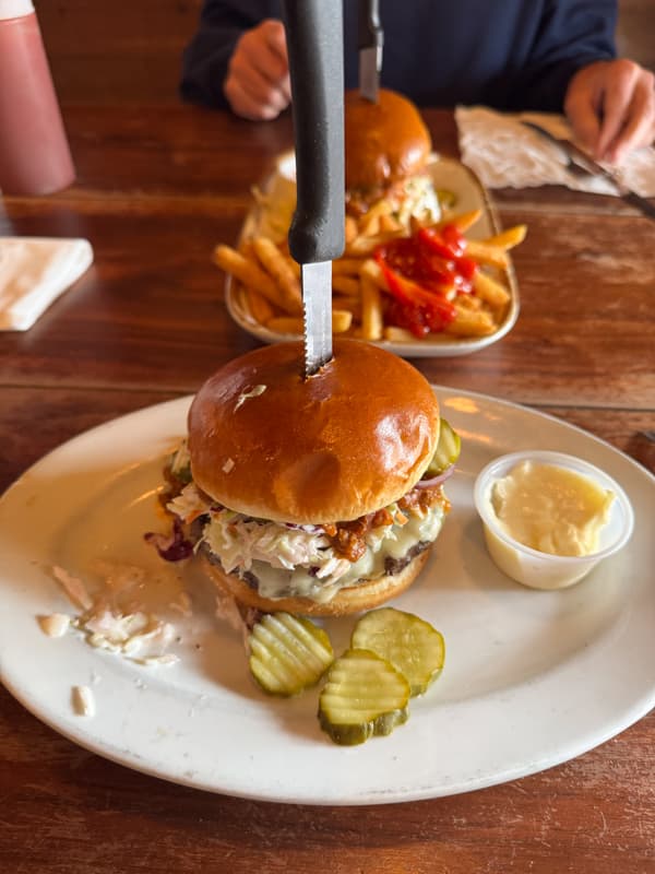 Molly Pitcher's American Grill hamburger - Wilmington NC