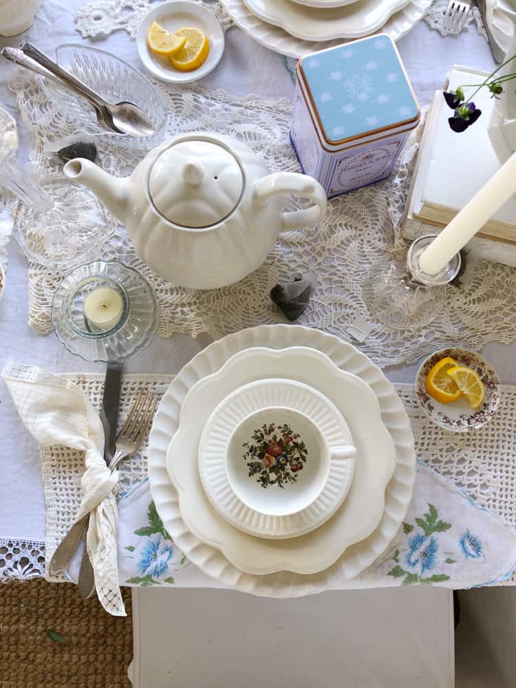 Tea Party Idea fo spring table setup ideas