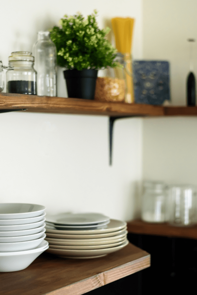 Kitchen Open Shelves are popular for modern farmhouse style.